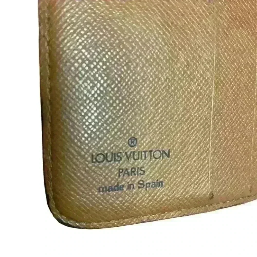 LOUIS VUITTON LV Bi-Fold Monogram Wallet Brown Compact Zip Ladies